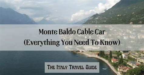 Monte Baldo Cable Car (Everything You Need To Know) .